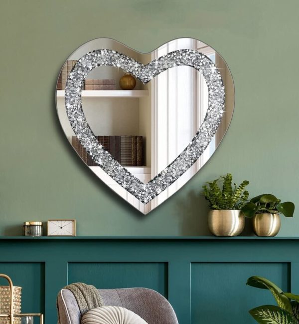 Crystal Wall Venetian Heart Design Mirror 3