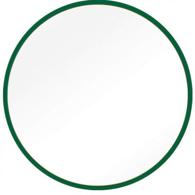 Green Wood Round Wall Mirror 2