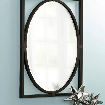 Black Oval Rectangle mirror 2