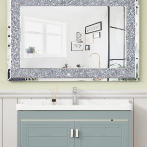 crystal rectangle mirror