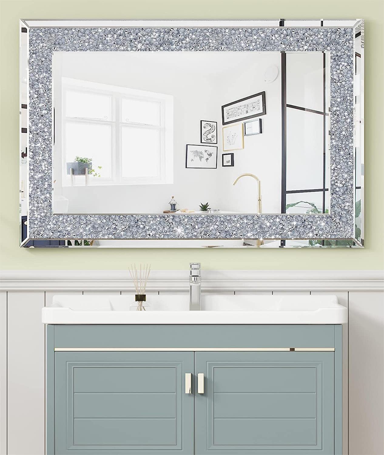 crystal rectangle mirror