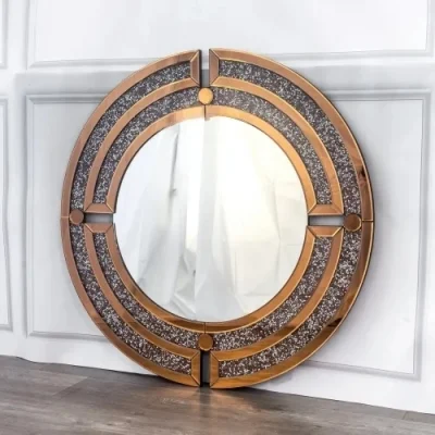 Brown Wykoff Crystal Accent Mirror