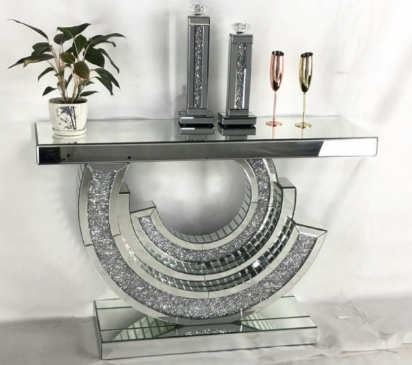 Kehlani crystal console table
