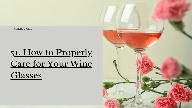 How to Properly Care for Your Wine Glasses
