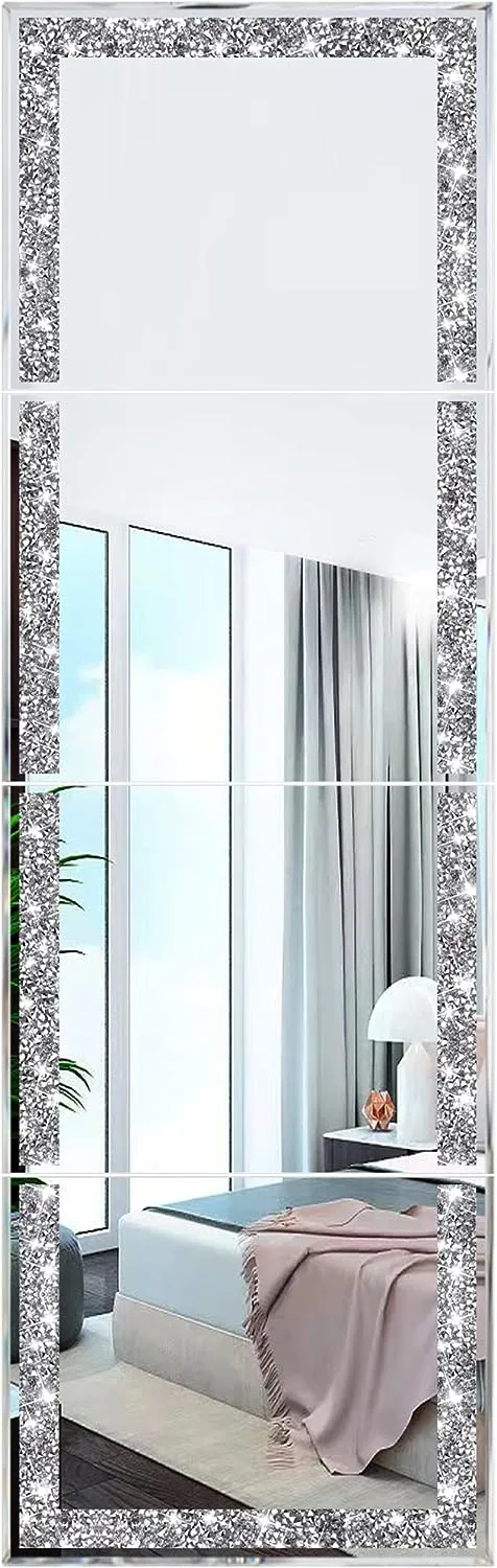 Ansley Rectangle Silver Crystal Mirror
