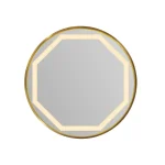 Anizoba Round Metal LED Wall Mirror with 3 Lights