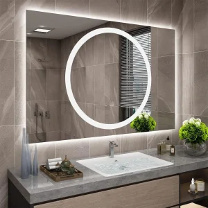 Holton Rectangle LED Mirror with 3 LED Lights
