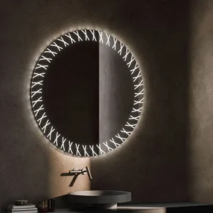 Nafna Round LED Mirror with 3 LED Lights