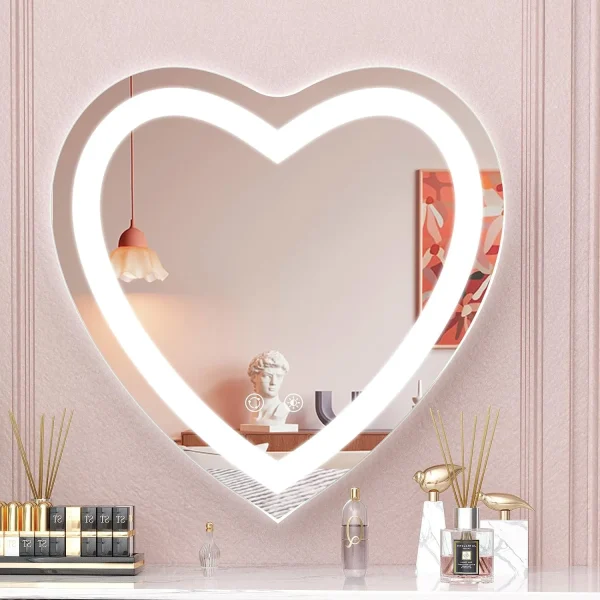 Kresic Heart Shape LED Mirror